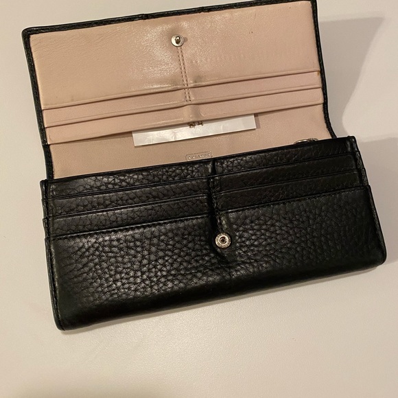 Black Coach Long Wallet - Picture 2 of 4